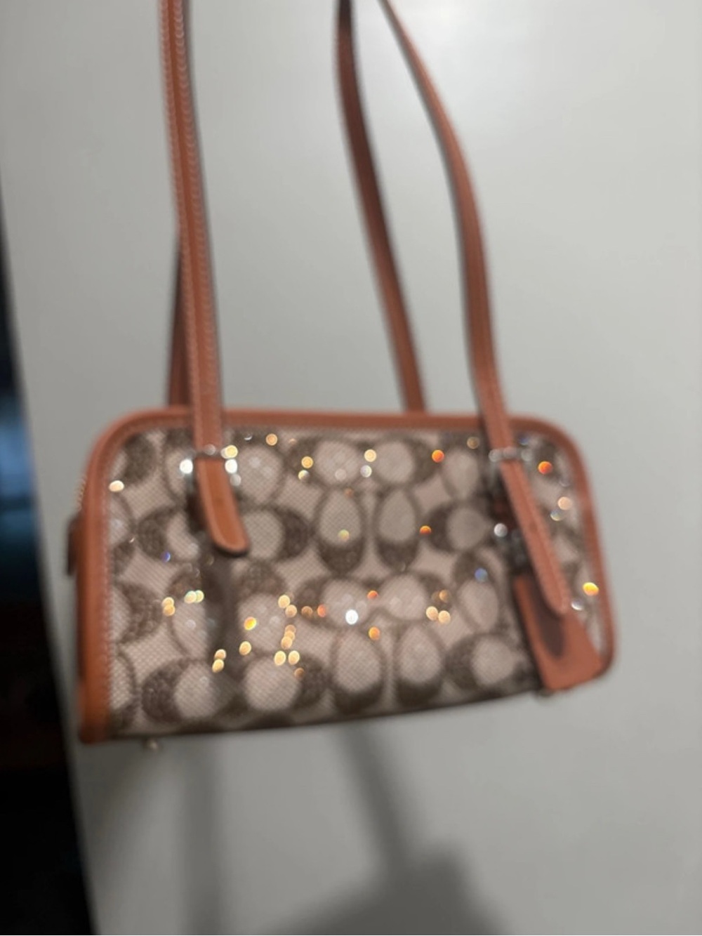 Coach Jacquard Swing Bag with Matching Wallet